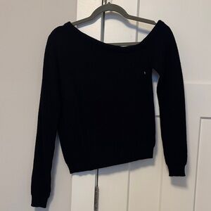 superdown Black Off-the-Shoulder Sweater